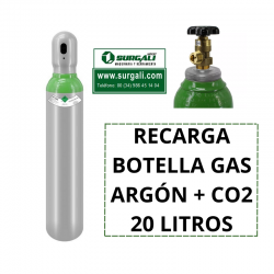 Recarga Botella Gas Argón +...