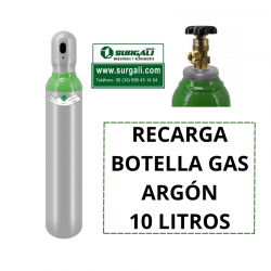 Recarga Botella Gas Argón...