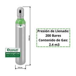 Botella Gas Argón + CO2 10...