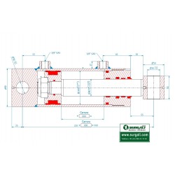 Cilindro Hidráulico 90 mm.