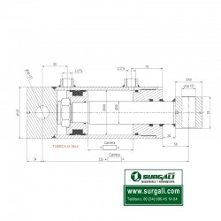 Cilindro Hidráulico 115 mm.