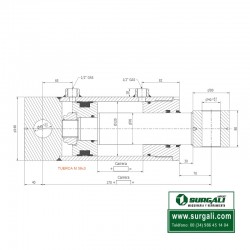 Cilindro Hidráulico 140 mm.